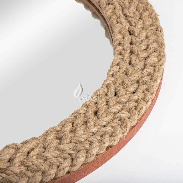 Rustic Wall Mirror - Decorative Wall Mount Round Large Wall Hanging Mirror for Living Room Bathroom Bedroom Farmhouse Entry Wall Decor (Rustic Brown, 30" Dia)