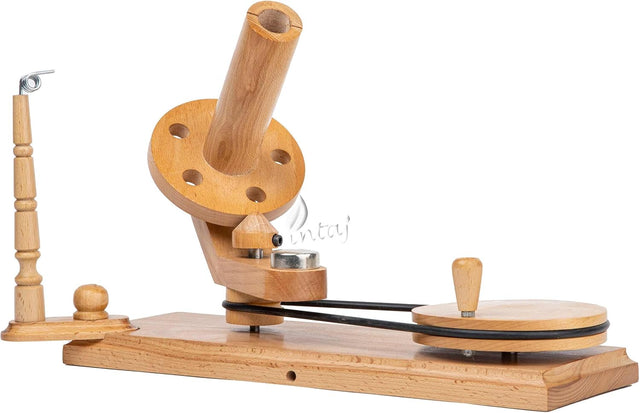 Handcrafted Beechwood Yarn Winder and Swift Combo – Wooden Yarn Ball Winder for Knitting & Crocheting – Large Capacity – Easy to Set Up, Portable & Stable