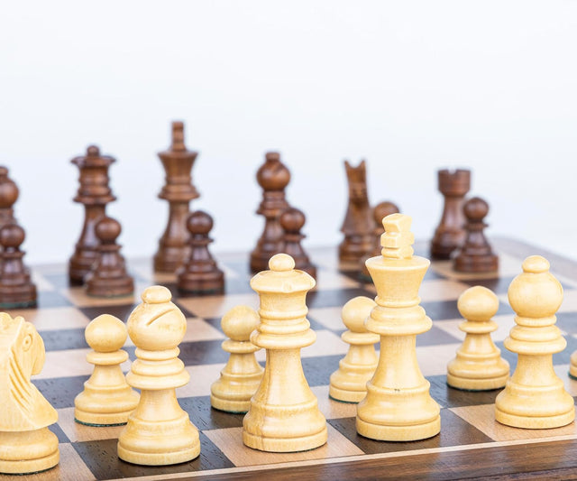 Handmade Wooden Chess Board - Handcrafted Pure Wood, Premium Quality, Durable & Stylish Game Board for Chess Enthusiasts, Home Decor, Smooth Finish, Classic Design (Small 7")