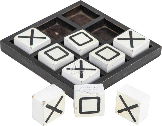 Tic Tac Toe Wooden Board Game Table Toy Player Room Decor Tables Family XOXO Decorative Pieces Adult Rustic Kids Play Travel Backyard Discovery Night Level Drinking Romantic Decorations