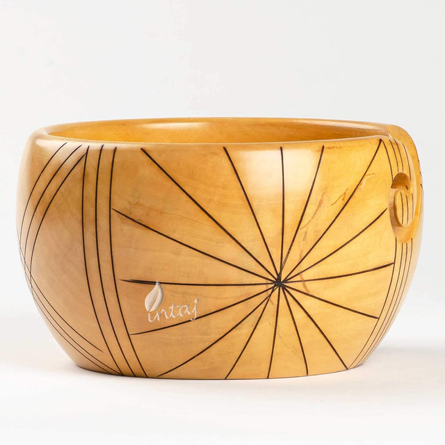 Handmade Large Wooden Yarn Bowl for Knitting Crochet Perfect Yarn Holder Rosewood Bowl for Mothers Day Christmas Gift (X-Large - 7x4, Stripes)