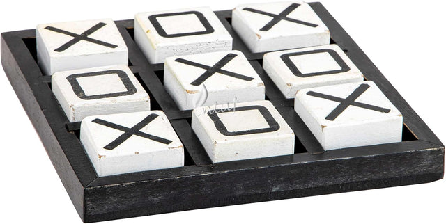 Tic Tac Toe Wooden Board Game Table Toy Player Room Decor Tables Family XOXO Decorative Pieces Adult Rustic Kids Play Travel Backyard Discovery Night Level Drinking Romantic Decorations