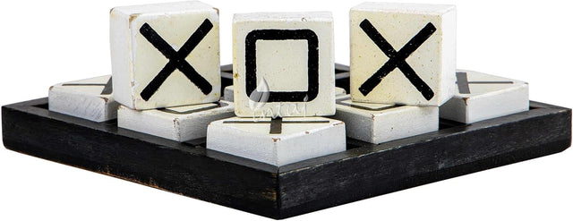 Tic Tac Toe Wooden Board Game Table Toy Player Room Decor Tables Family XOXO Decorative Pieces Adult Rustic Kids Play Travel Backyard Discovery Night Level Drinking Romantic Decorations
