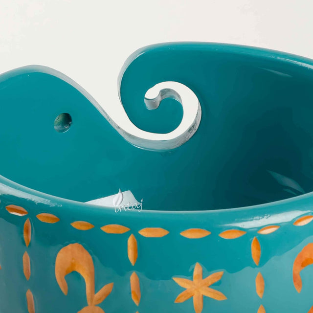 Handmade Large Wooden Yarn Bowl for Knitting Crochet Perfect Yarn Holder Rosewood Bowl for Mothers Day Christmas Gift (Large - 6x4, Pine Green)