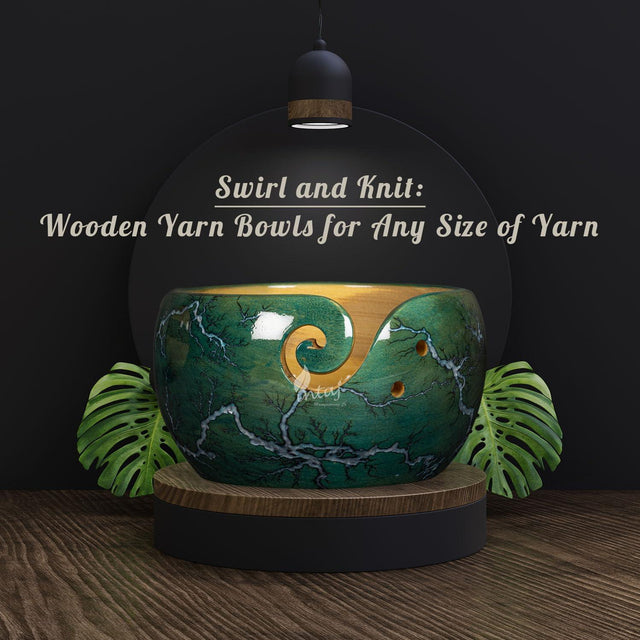 Handcrafted Wooden Yarn Bowl – Rosewood Design – Suitable for Knitting & Crocheting – Perfect for Women, and Gift Giving – Large Capacity