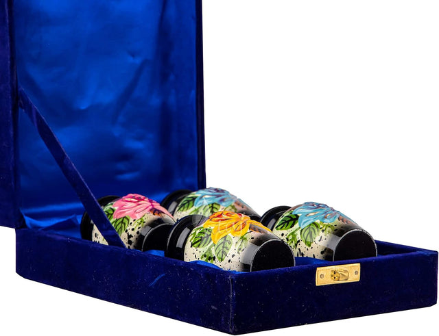 Handcrafted Floral Cremation Urn – Lotus Rainbow Design – Suitable for Adult Men & Women, Mom & Dad – Keepsake Set of 4