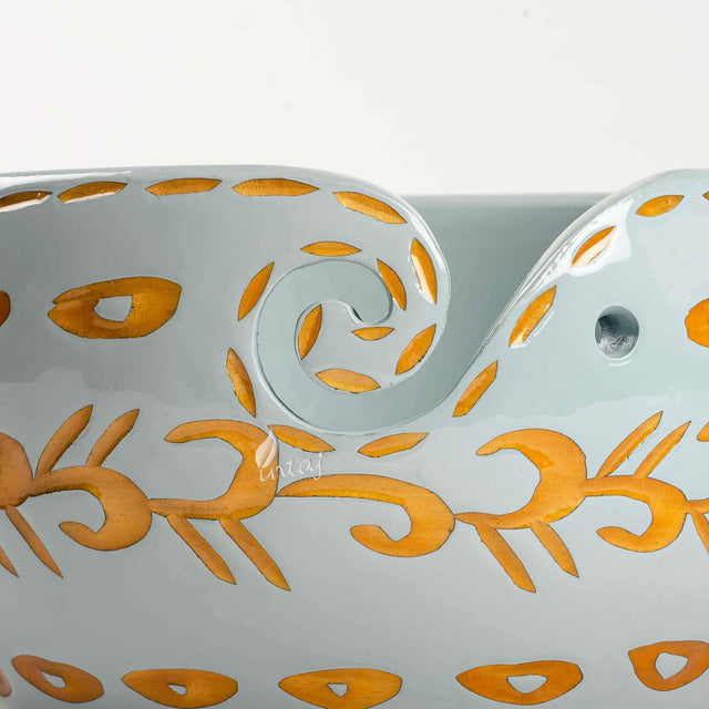 Handcrafted Wooden Yarn Bowl – Rosewood Design – Suitable for Knitting & Crocheting, Ideal for Gifts – Large Size (6x4), Beige