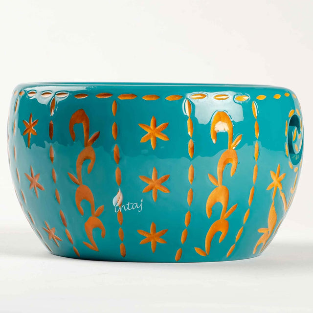 Handmade Large Wooden Yarn Bowl for Knitting Crochet Perfect Yarn Holder Rosewood Bowl for Mothers Day Christmas Gift (X-Large - 7x4, Pine Green)