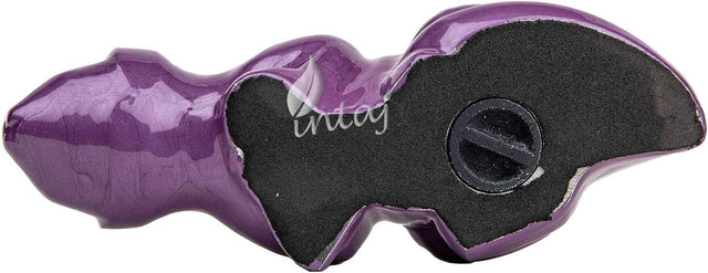 Handcarved Cremation Urn – Purple Cat Design – Suitable for Dogs & Cats – Stnd (9x4.5)