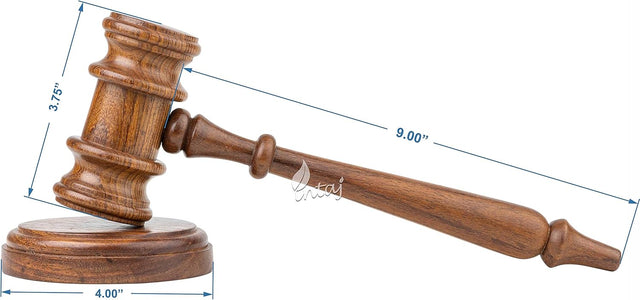 Rosewood Judge Mallet Engraved Auctioneers Mallet Handmade Wooden Judge's Gavel Hammer for Auctions Rosewood Auction Gavels (Rosewood, Standard)