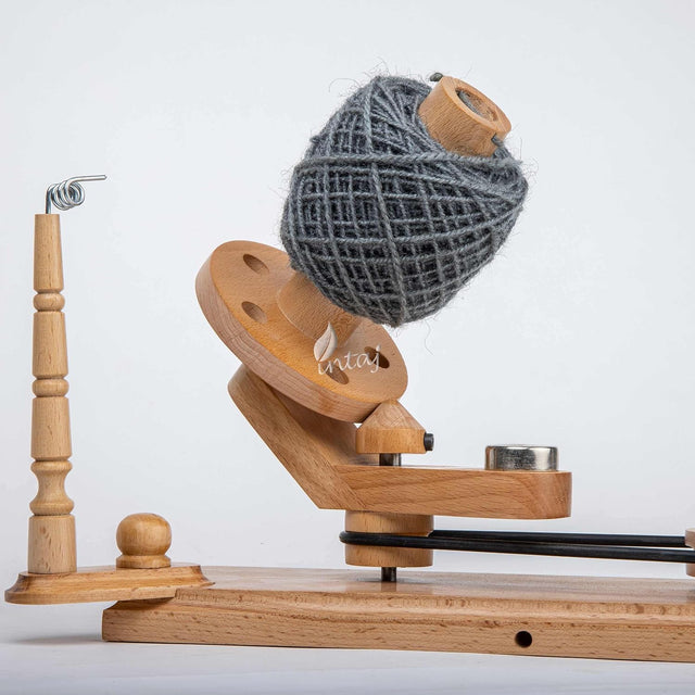 Handcrafted Beechwood Yarn Winder and Swift Combo – Wooden Yarn Ball Winder for Knitting & Crocheting – Large Capacity – Easy to Set Up, Portable & Stable