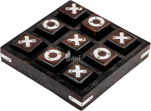 Tic Tac Toe Wooden Board Game Table Toy Player Room Decor Tables Family XOXO Decorative Pieces Adult Rustic Kids Play Travel Backyard Discovery Night Level Drinking Romantic Decorations