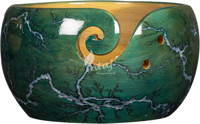 Handcrafted Wooden Yarn Bowl – Rosewood Design – Suitable for Knitting & Crocheting – Perfect for Women, and Gift Giving – Large Capacity