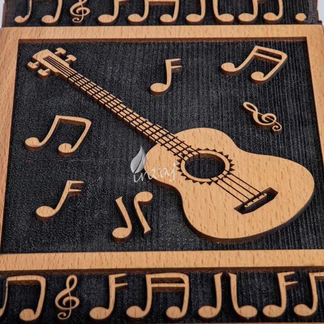 Handcarved Wooden Cremation Urn – Guitar Design Memorial Urn – Suitable for Adult Men & Women, Children & Pets – 115lbs Capacity