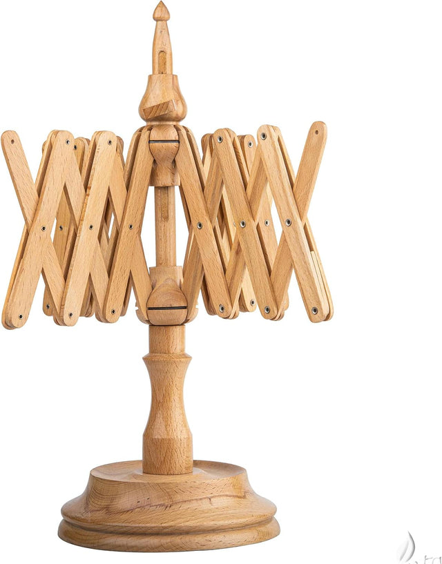 Handcrafted Beechwood Yarn Winder and Swift Combo – Wooden Yarn Ball Winder for Knitting & Crocheting – Large Capacity – Easy to Set Up, Portable & Stable