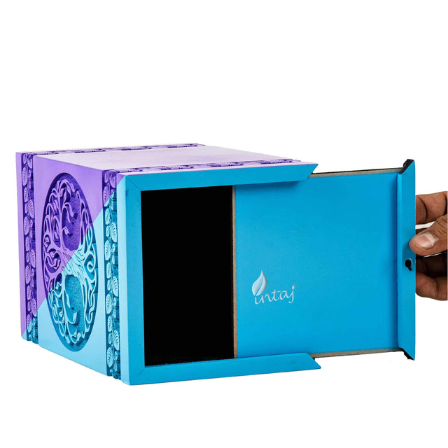 Hand-Carved Wooden Cremation Urn – Tree of Life – Suitable for Adult Male & Female – 250lbs