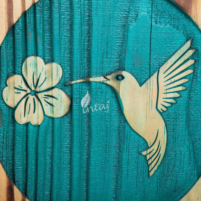 Wooden Urn for Human Ashes – Hummingbird Design – Suitable for Adults – X-Small (7.5Hx4.25W, 100 Cu/in)