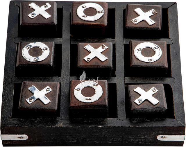 Tic Tac Toe Wooden Board Game Table Toy Player Room Decor Tables Family XOXO Decorative Pieces Adult Rustic Kids Play Travel Backyard Discovery Night Level Drinking Romantic Decorations