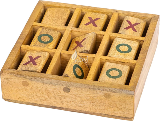 Tic Tac Toe Wooden Board Game Table Toy Player Room Decor Tables Family XOXO Decorative Pieces Adult Rustic Kids Play Travel Backyard Discovery Night Level Drinking Romantic Decorations