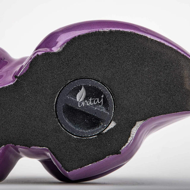 Handcarved Cremation Urn – Purple Cat Design – Suitable for Dogs & Cats – Stnd (9x4.5)