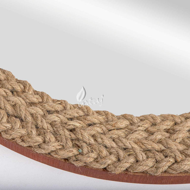 Rustic Wall Mirror - Decorative Wall Mount Round Large Wall Hanging Mirror for Living Room Bathroom Bedroom Farmhouse Entry Wall Decor (Rustic Brown, 30" Dia)