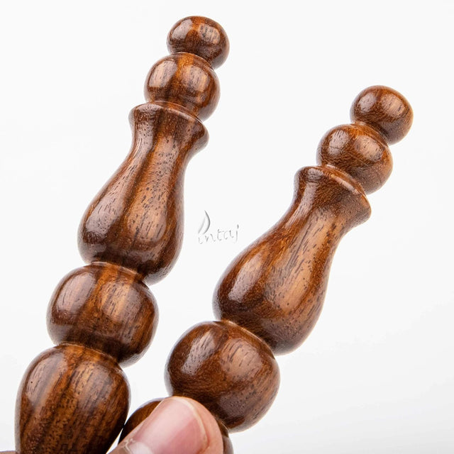 Handmade Wooden Crochet Hook - Rosewood Needle Crochet Hooks Set - Yarn Craft Knitting Needle for Chrocheting Lace Doilies Flower Projects (03.50 mm, Ergonomic Turned Rosewood)