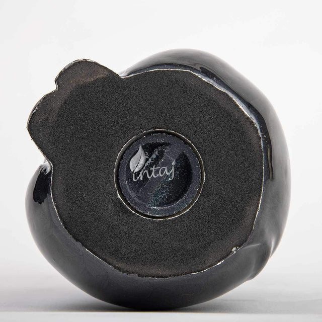 Handcarved Cremation Urn – Black Matte Cat Design – Suitable for Dogs & Cats – Black Matte Cat, Stnd (9x4.5)