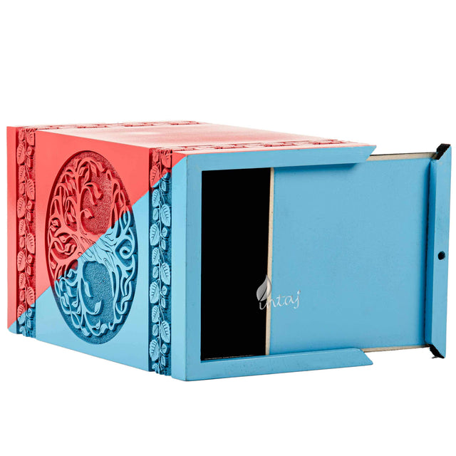 Hand-Carved Wooden Cremation Urn – Tree of Life – Suitable for Adult Male & Female – 250lbs