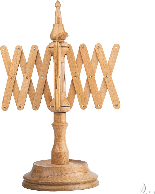Handcrafted Beechwood Yarn Winder and Swift Combo – Wooden Yarn Ball Winder for Knitting & Crocheting – Large Capacity – Easy to Set Up, Portable & Stable