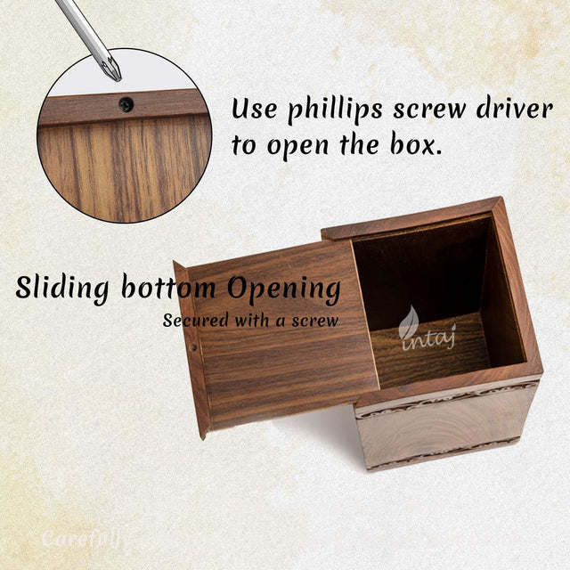 Handcarved Wooden Cremation Urn – Hummingbird Design in Rosewood – Suitable for Adult Men & Women, Mom & Dad, Pets – 250lbs Capacity