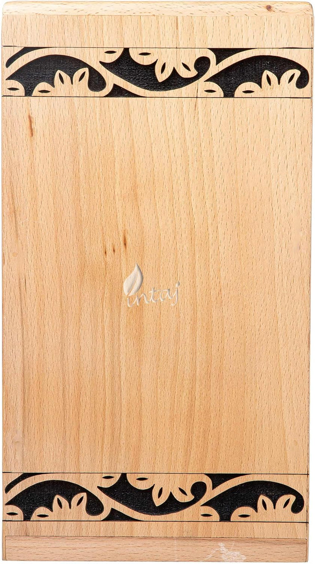 Handcarved Wooden Cremation Urn – Hummingbird Design in Beechwood – Suitable for Adult Men & Women – 115 Cu/in Capacity