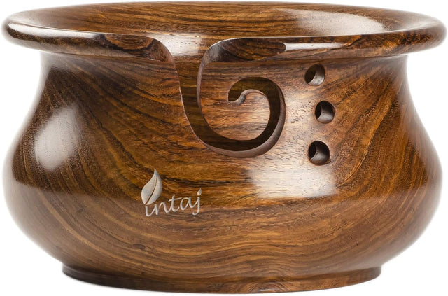 Handcrafted Wooden Yarn Bowl – Ideal for Knitting & Crocheting, Perfect for Storage and Organization – Suitable for Yarn Lovers – Gift Ready