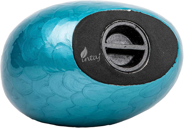 Handcrafted Cremation Urn – Diamond Cut Royal Blue Design – Suitable for Adult Men & Women, Mom & Dad – Small Set of 1