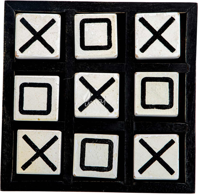 Tic Tac Toe Wooden Board Game Table Toy Player Room Decor Tables Family XOXO Decorative Pieces Adult Rustic Kids Play Travel Backyard Discovery Night Level Drinking Romantic Decorations