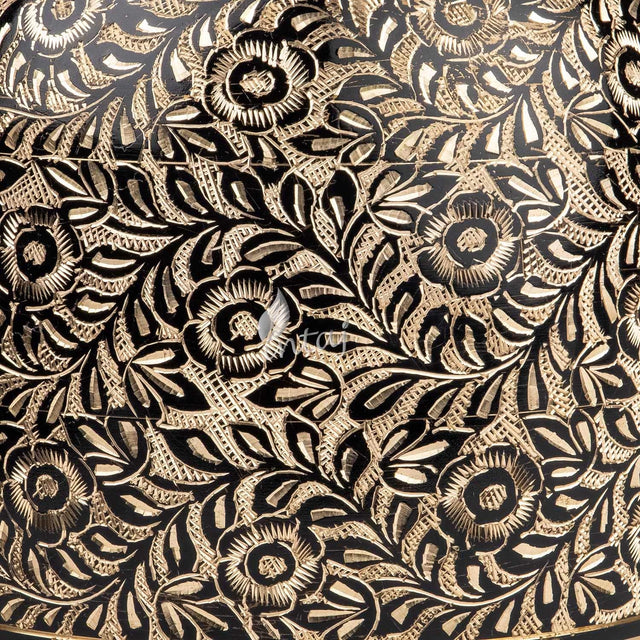 Handcrafted Brass Cremation Urn – Dome Etched Design – Suitable for Adult Men & Women, Mom & Dad