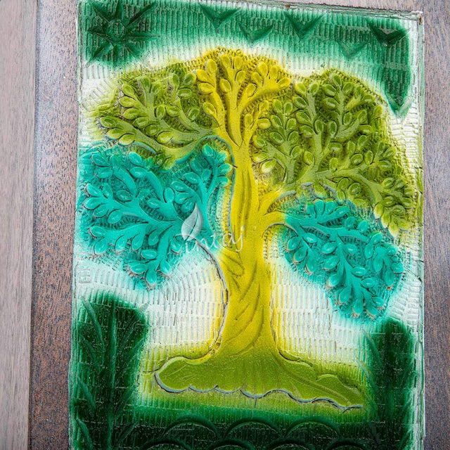 Handcarved Wooden Cremation Urn – Tree of Life Design – Suitable for Adult Men & Women, Mom & Dad, Dogs – 115 Cu/in Capacity