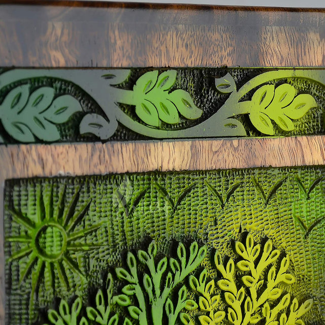 Handcarved Wooden Cremation Urn – Tree of Life Design – Suitable for Adult Men & Women, Mom & Dad – 100 Cu/in Capacity