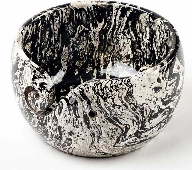 Handmade Large Wooden Yarn Bowl for Knitting Crochet Perfect Yarn Holder Rosewood Bowl for Mothers Day Christmas Gift (X-Large - 7x4, Zebra)