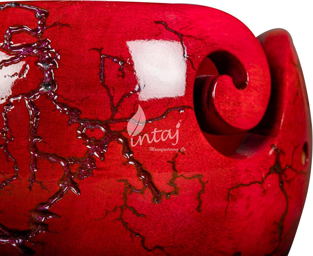 Handcrafted Wooden Yarn Bowl – Rosewood Design – Suitable for Knitting & Crocheting – Perfect Gift for Mothers Day & Christmas – Large Size