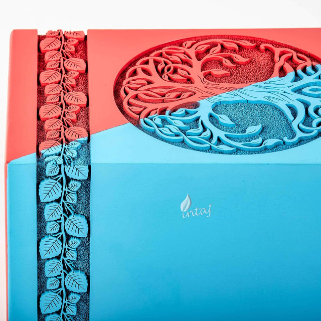 Handmade Rosewood Urn – Celtic Tree of Life – Suitable for Adults & Dogs – Keepsake (3.5Hx2W, 6.5 Cu/in)