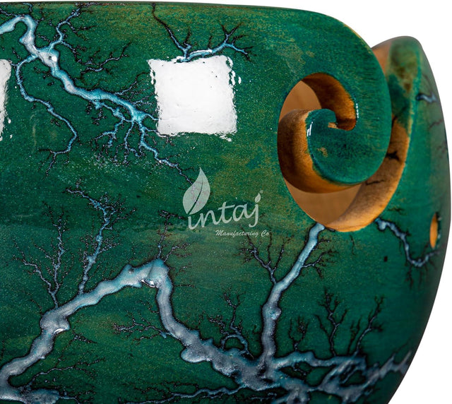 Handcrafted Wooden Yarn Bowl – Rosewood Design – Suitable for Knitting & Crocheting – Perfect for Women, and Gift Giving – Large Capacity