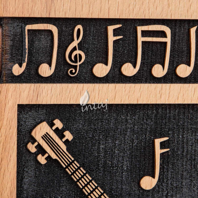 Handcarved Wooden Cremation Urn – Guitar Design Memorial Urn – Suitable for Adult Men & Women, Children & Pets – 180lbs Capacity