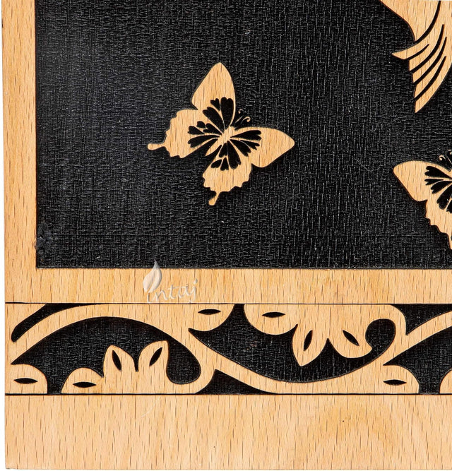 Handcarved Wooden Cremation Urn – Hummingbird Design in Beechwood – Suitable for Adult Men & Women – 180 Cu/in Capacity