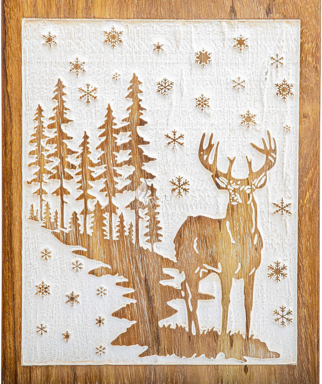 Handcarved Wooden Cremation Urn – Deer Carved Design in White Rosewood – Suitable for Adult Men & Women, Mom & Dad, and Pet Dogs – 250 Cu/in Capacity