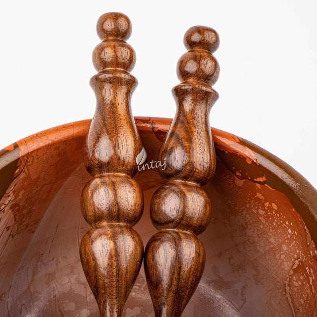 Handmade Wooden Crochet Hook - Rosewood Needle Crochet Hooks Set - Yarn Craft Knitting Needle for Chrocheting Lace Doilies Flower Projects (Set of 10 (7" L), Ergonomic Turned Rosewood)