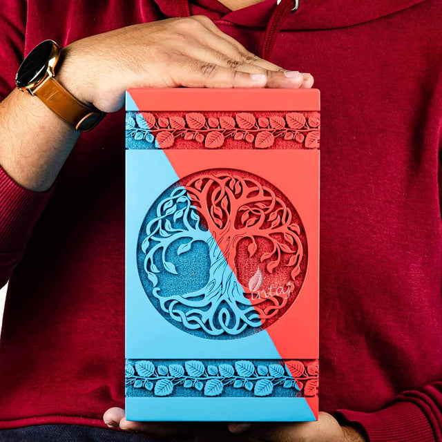 Handmade Rosewood Urn – Celtic Tree of Life – Suitable for Adults & Dogs – X-Small (7.5Hx4.25W, 100 Cu/in)