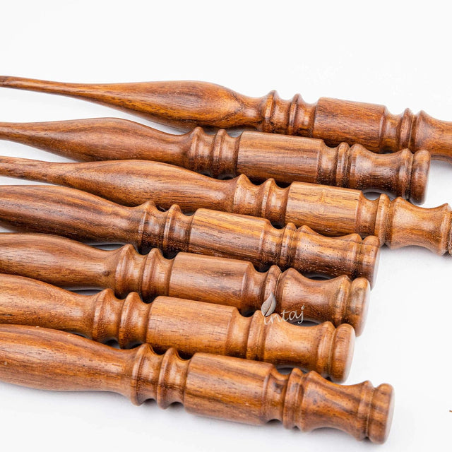 Handmade Wooden Crochet Hook - Rosewood Needle Crochet Hooks Set - Yarn Craft Knitting Needle for Chrocheting Lace Doilies Flower Projects (Maple Wood, 06.50 mm)