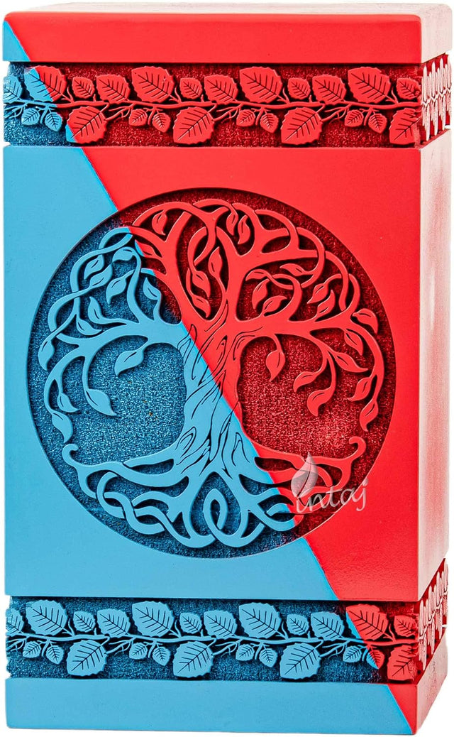 Wooden Tree of Life Cremation Urn – Suitable for Adult Male & Female – Large Burial Funeral Urn – Holds Up to 640lbs