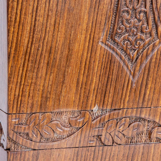 Handcarved Wooden Cremation Urn – Grace and Mercy Latin Cross Design – Suitable for Adult Men & Women, Mom & Dad – 180 Cu/in Capacity