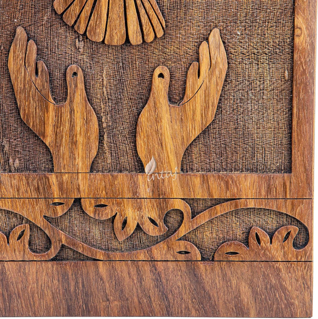 Handcarved Wooden Cremation Urn – Peaceful Bird Design in Natural Rosewood – Suitable for Adult Men & Women, Mom & Dad, and Pet Dogs – 180lbs Capacity